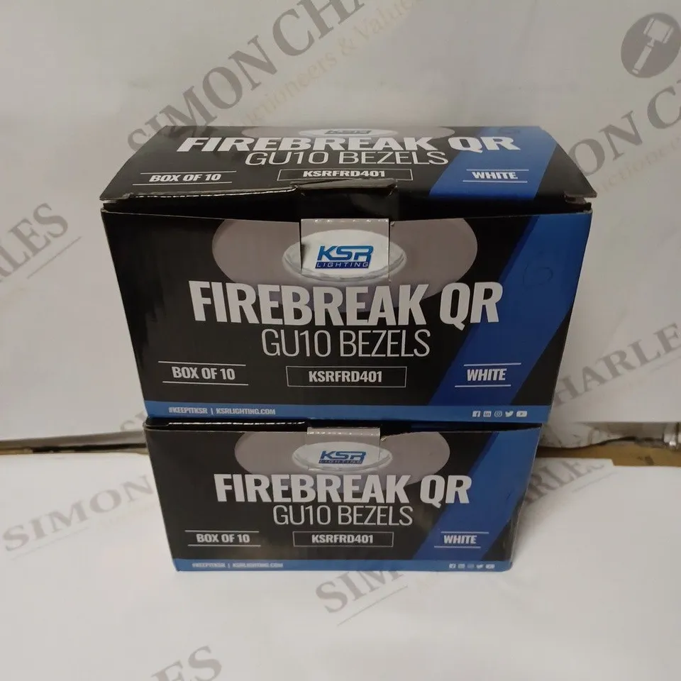 APRROXIMATELY 15 KSR LIGHTING FIREBREAK QR GU10 BEZELS