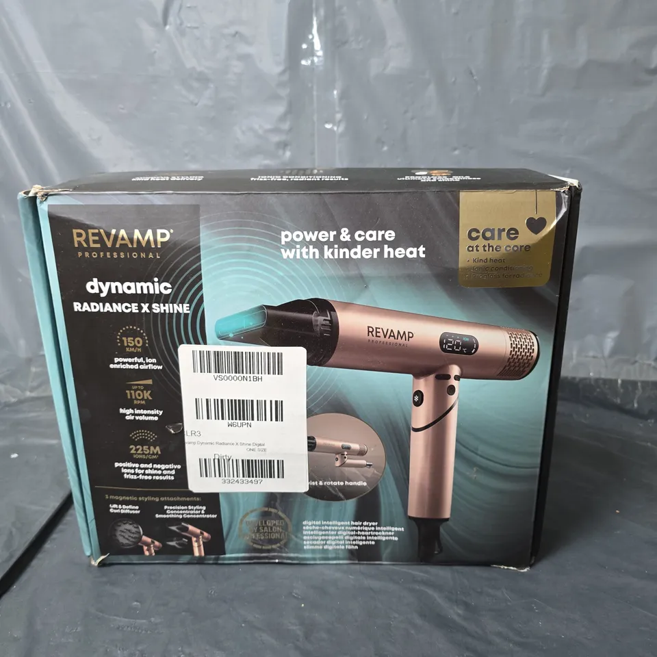 REVAMP DYNAMIC RADIANCE X SHINE DIGITAL INTELLIGENT IONIC HAIR DRYER