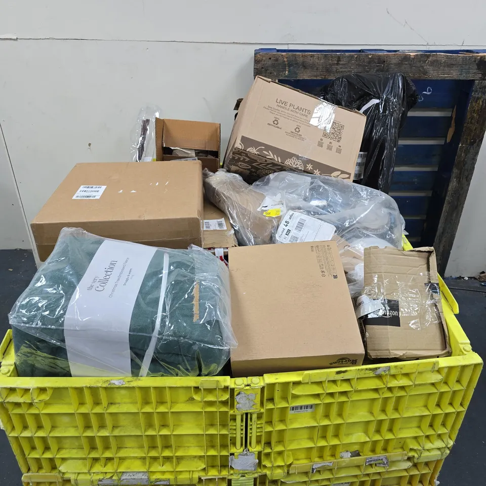 PALLET TO CONTAIN A LARGE AMOUNT OF ASSORTED HOUSEHOLD ITEMS 
