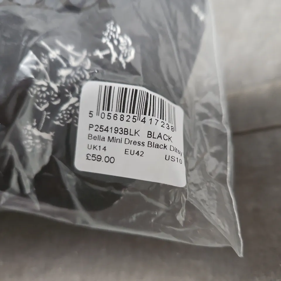 BAGGED NOBODYS CHILD BELLA MINI DRESS - SIZE 14