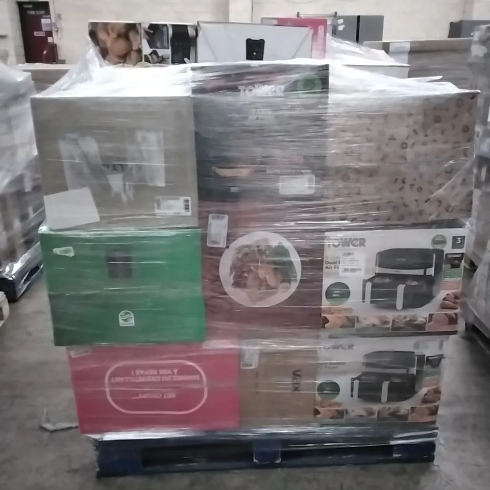 PALLET OF APPROXIMATELY 25 UNPROCESSED RAW RETURN HOUSEHOLD AND ELECTRICAL GOODS TO INCLUDE;
