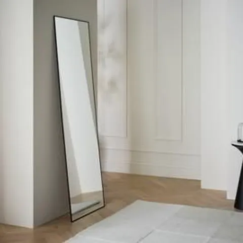 BOXED HABITAT BLACK FULL LENGTH WALL MIRROR - 150x50cm