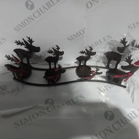 REINDEER IRON CANDLE HOLDER