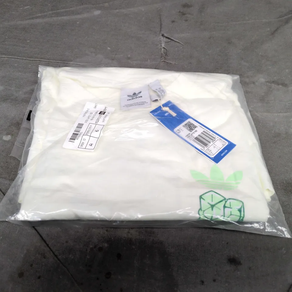 BAGGED ADIDAS WHITE ICED LATTE TEE – (LARGE)