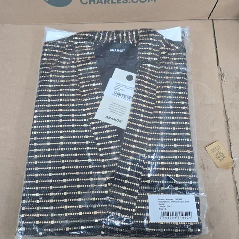 ANAMOR SEQUIN SOFT JACKET – GOLD – SIZE M