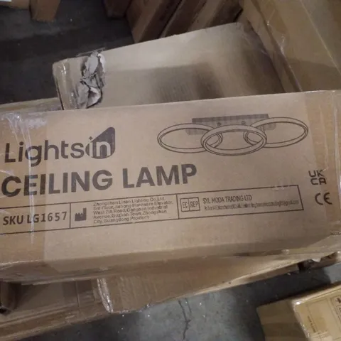 BOXED LIGHTS IN CEILING LAMP - BLACK 
