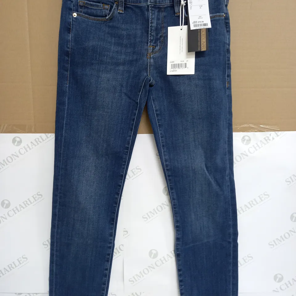 FRAME LE GARCON MID-RISE STRAIGHT FIT JEANS IN NAVY - SIZE 25