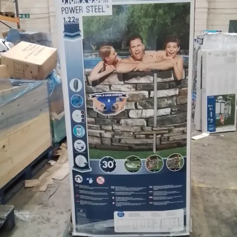 BOXED BESTWAY POWER STEEL COMFORT JET SERIES OVAL POOL SET MODEL NUMBER 56719