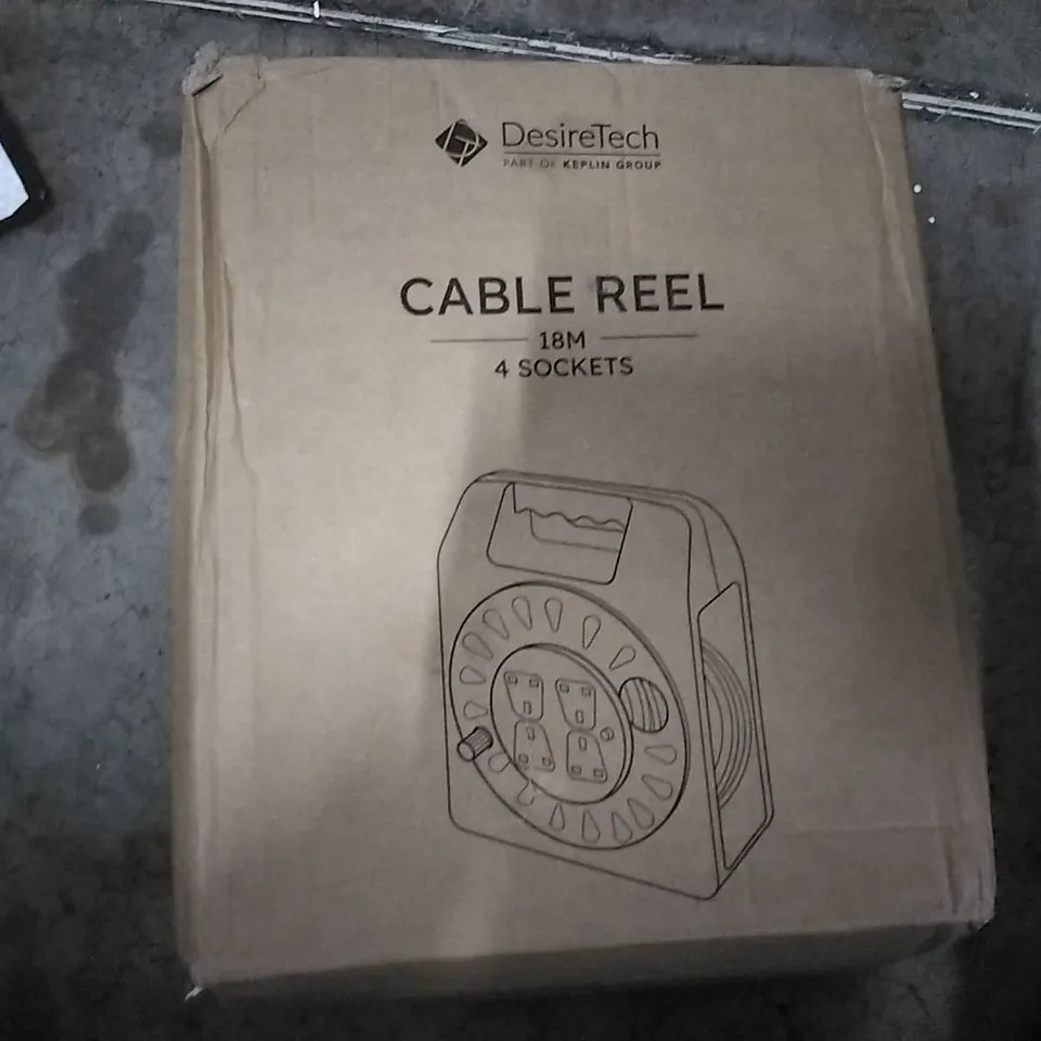 BOXED 18 METRES CABLE REEL 4 SOCKETS
