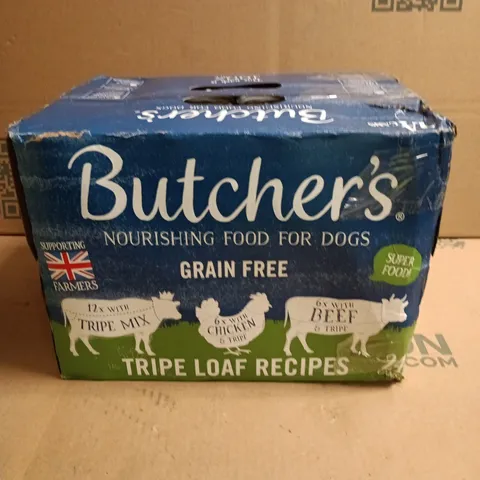 BUTCHER'S GRAIN FREE TRIPE LOAF DOG FOOD – 12 X TRIPE MIX 400G PER CAN