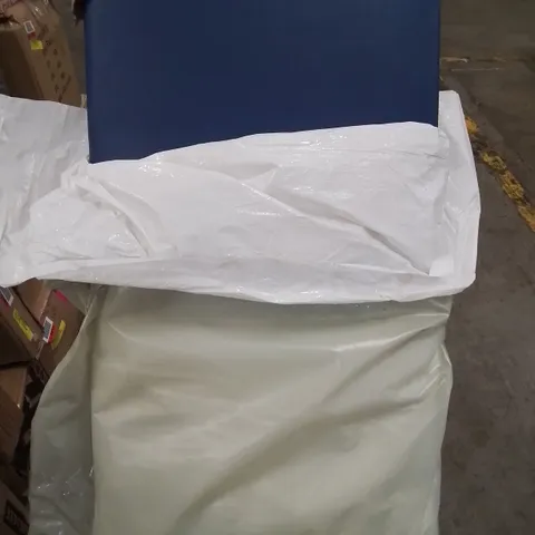 BLUE FAUX LEATHER SINGLE HEADBOARD 