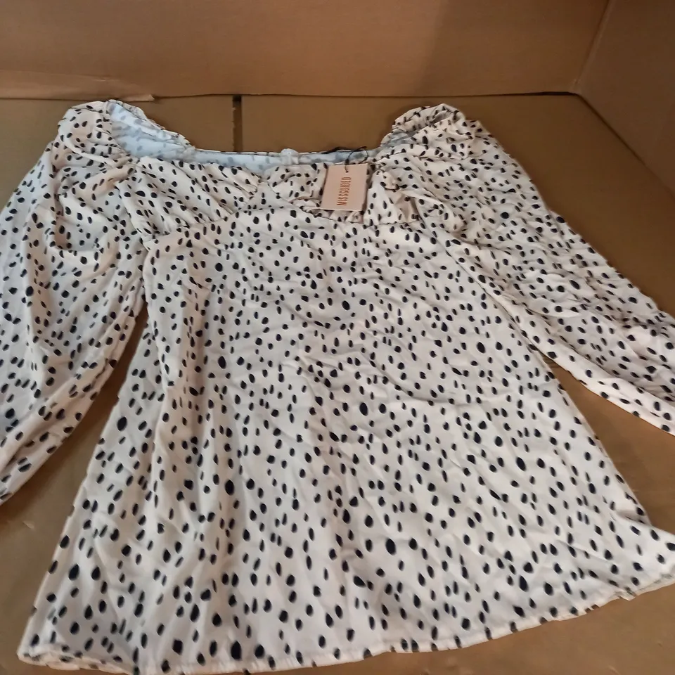 MISSGUIDED MILKMAID MINI DRESS - 12 (M)