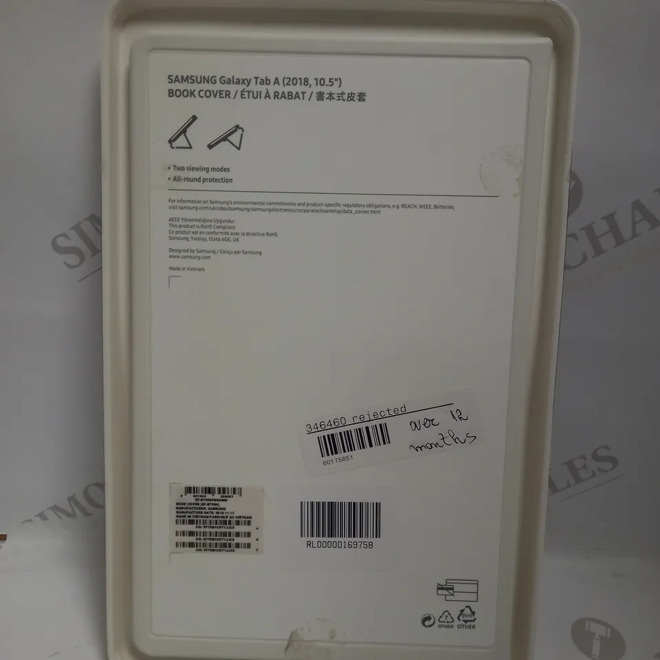 SAMSUNG GALAXY TAB A 10.5" LUXURY BOOK COVER RRP £50