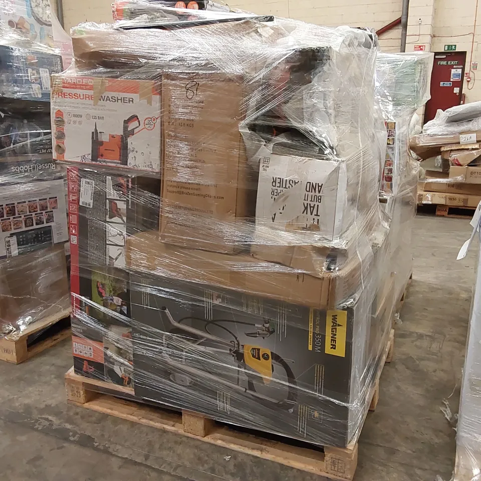 PALLET OF APPROXIMATELY 19 UNPROCESSED RAW RETURN HOUSEHOLD AND ELECTRICAL GOODS TO INCLUDE;