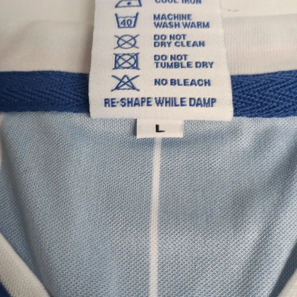 RANGERS FC SCORE DRAW OFFICIAL RETRO FOOTBALL SHIRT – BLUE PINSTRIPE, SIZE L
