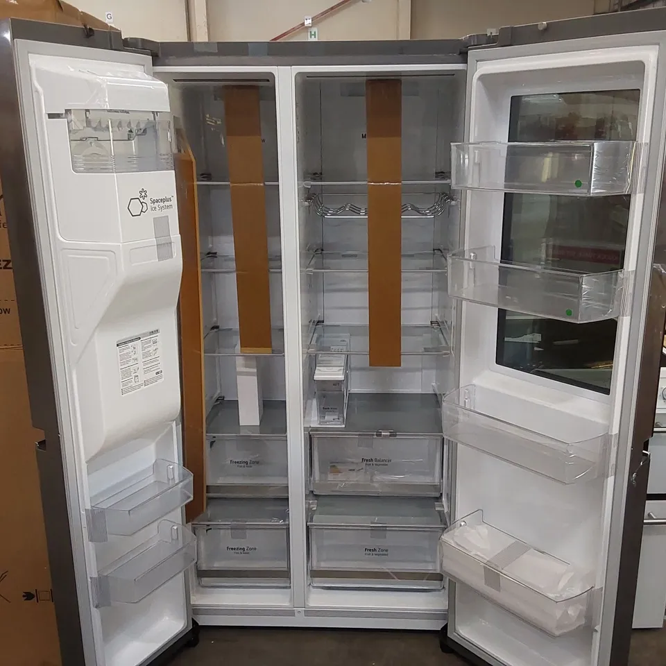 LG INSTAVIEW GSGV81PYLL WIFI CONNECTED NON-PLUMBED FROST FREE AMERICAN FRIDGE FREEZER - PRIME SILVER - E RATED