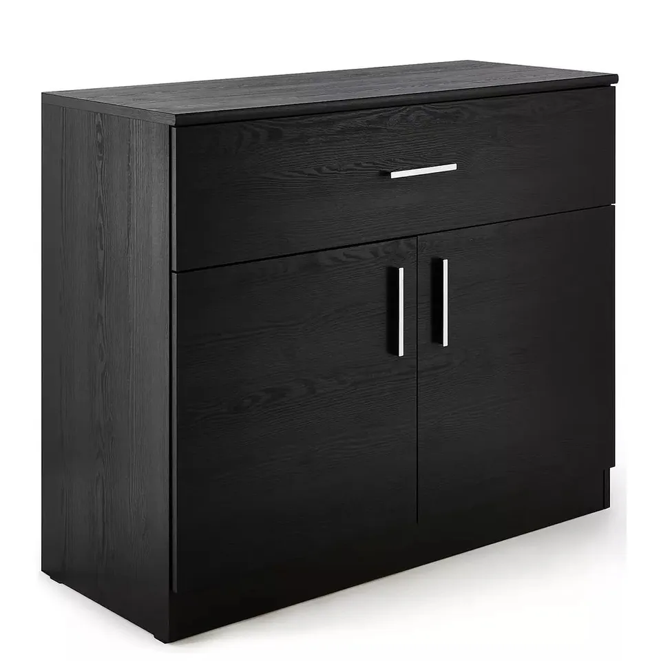 BOXED PANAMA 2 DOOR, 1 DRAWER COMPACT SIDEBOARD - COLLECTION ONLY  RRP £198