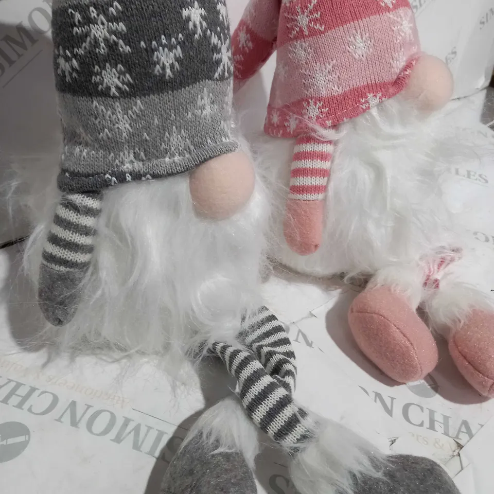 FESTIVE PAIR OF PRE-LIT GNOME DANGLY LEGS