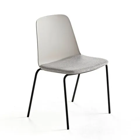 BOXED SET OF 4 CHAIR LANGFORD STRAIGHT LEGS, GREY