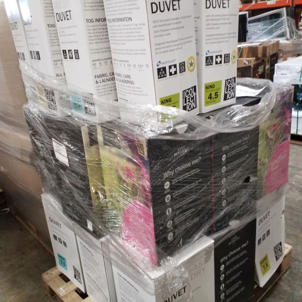 PALLET CONTAINING APPROXIMATELY 39 ASSORTED BOXED DUVETS