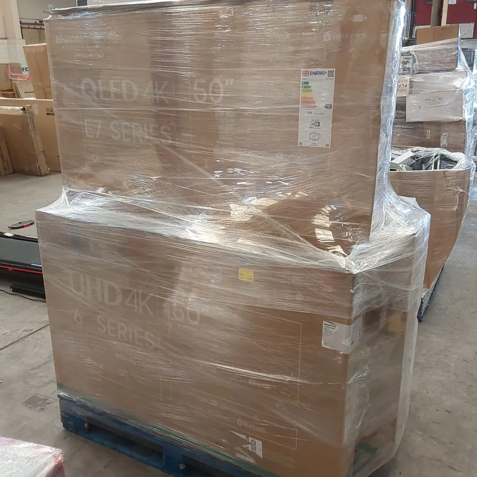 PALLET OF APPROXIMATELY 11 UNPROCESSED RAW RETURN TELEVISIONS TO INCLUDE;