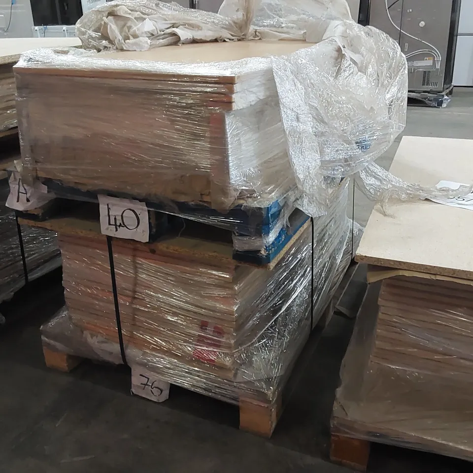 PALLET OF APPROXIMATELY 85 BRAND NEW KINNAIRD BEECH KITCHENS/BEDROOM REPLACEMENT CABINET DOOR/DRAWER/END PANELS IN ASSORTED SIZES TO INCLUDE;