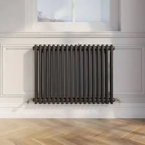 BOXED PARK LANE TRADITIONAL COLOSSEUM DOUBLE BAR COLUMN RADIATOR BLACK - 600 X 1010mm (1 BOX)