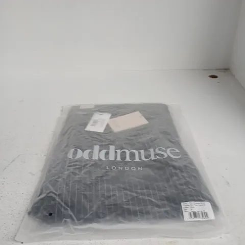 ODDMUSE LONDON THE ULTIMATE MUSE PINSTRIPE SLIM FLARE TROUSERS β NAVY β UK M