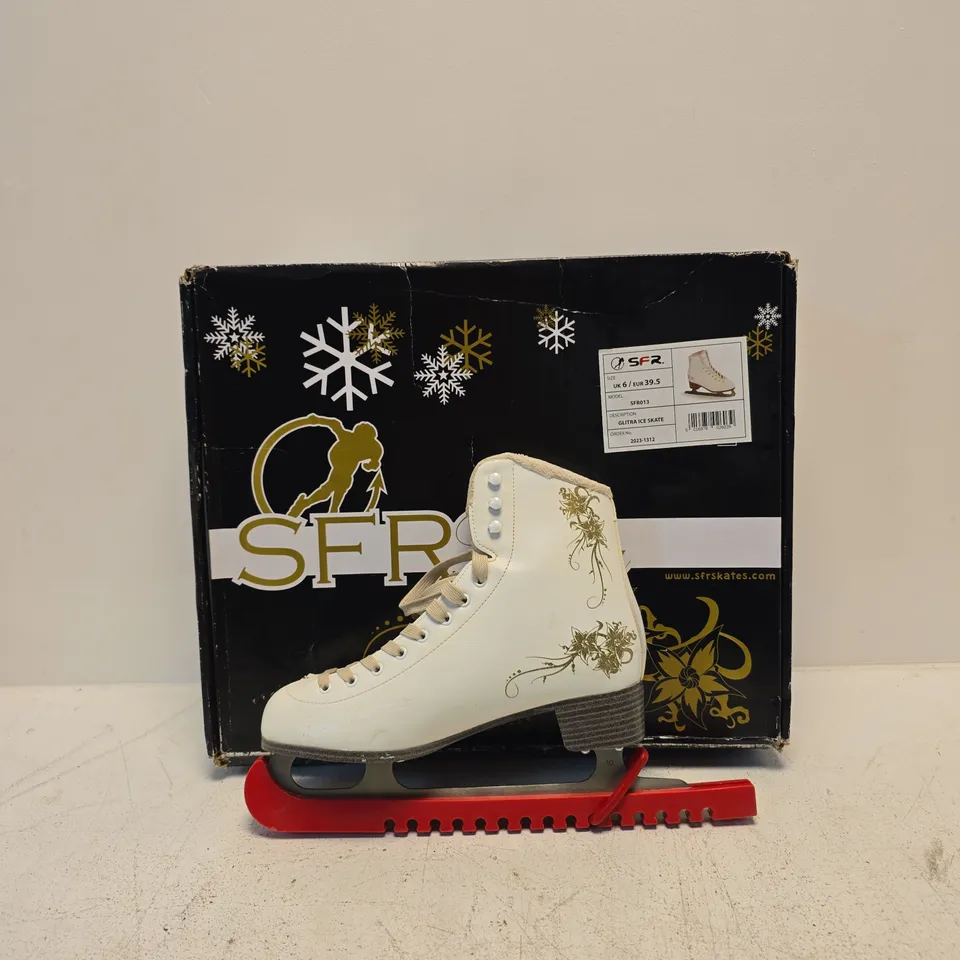 WOMEN’S WHITE ICE SKATES – SFR GLITRA ICE SKATE, UK 6 / EUR 39.5