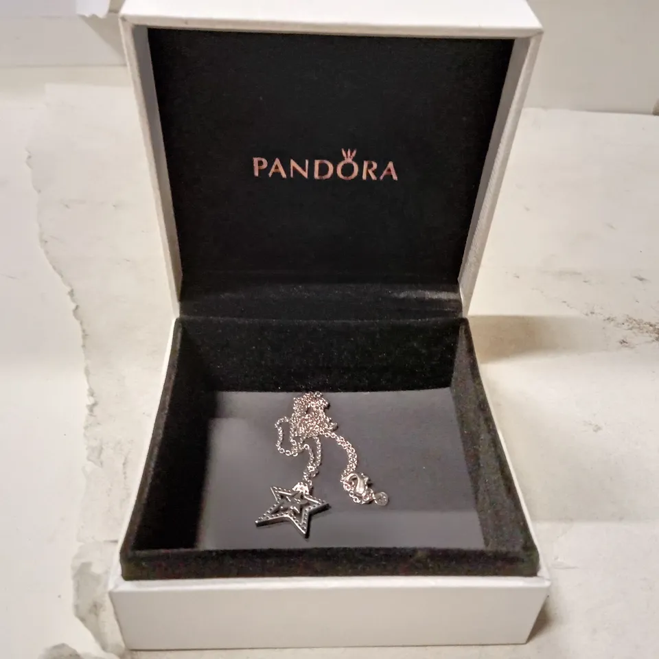 PANDORA NECKLACE WITH STAR CHARM – BOXED