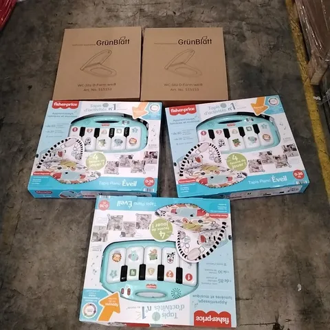 PALLET OF ASSORTED HOUSEHOLD GOODS AND PRODUCTS TO INCLUDE; BABY AND CHILDREN'S TOYS, TOILET SEATS, BOXED FURNITURE ETC 