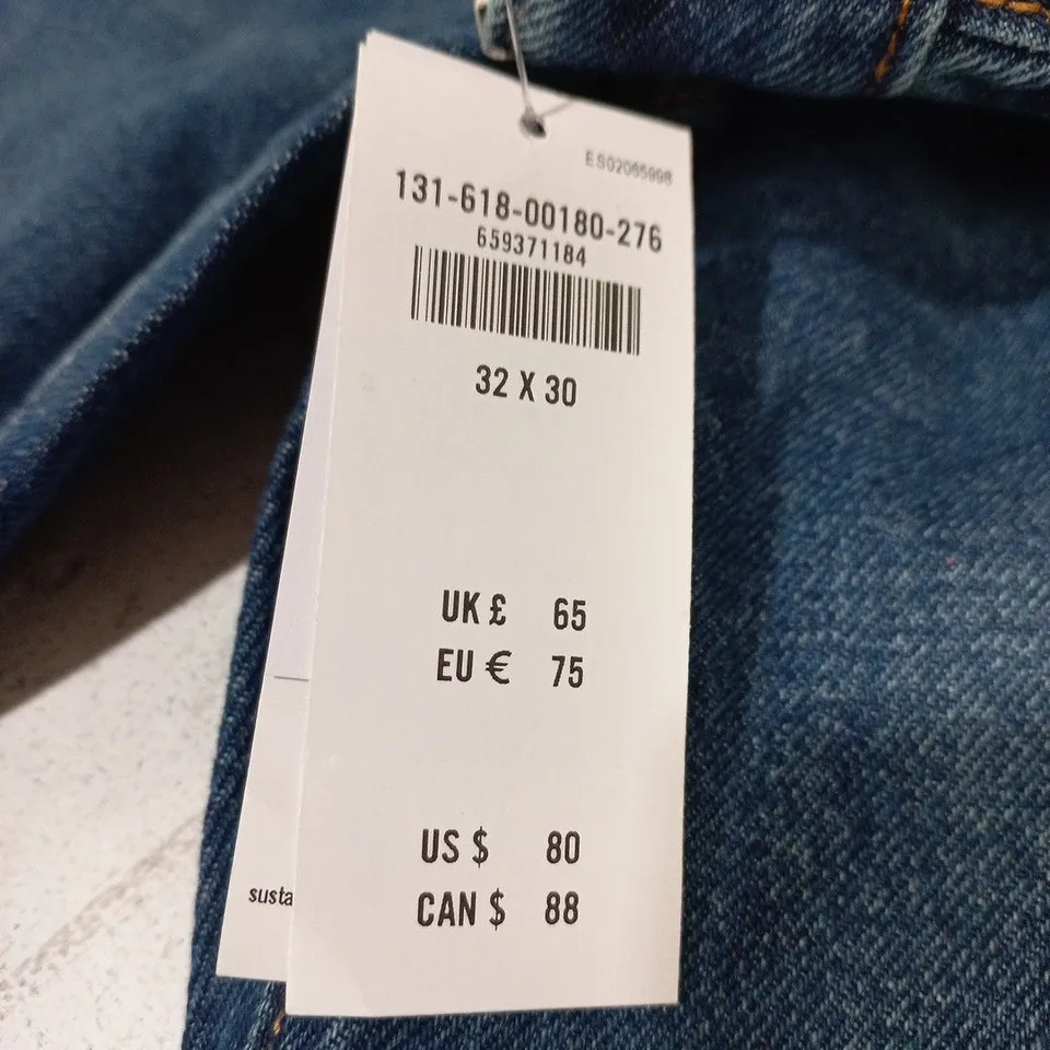 ABERCROMBIE & FITCH LOOSE RIGID DENIM JEANS IN BLUE - 32W 30L