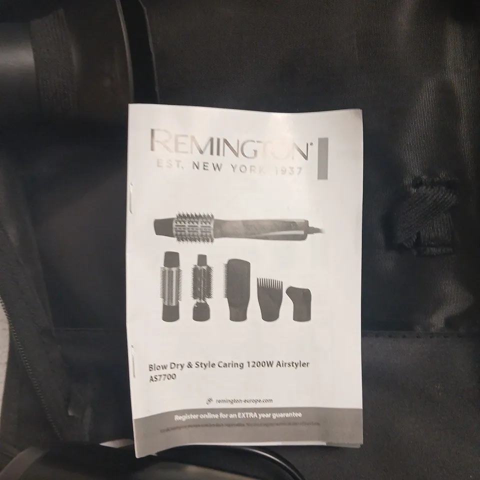 REMINGTON BLOW DRY & STYLE CARING 1200W AIRSTYLER AS7700 – WITH ATTACHMENTS IN CARRY CASE