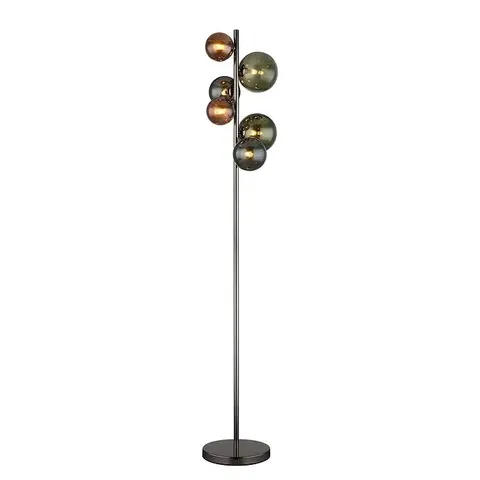 BOXED RIHA LED FLOOR LAMP TYPE C 6-LIGHT COLORED GLASS IRON