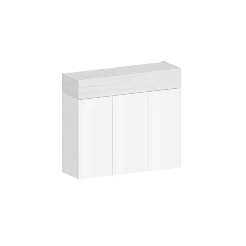 BOXED SHOE RACK 3A1R GLOSSY WHITE (1 BOX)