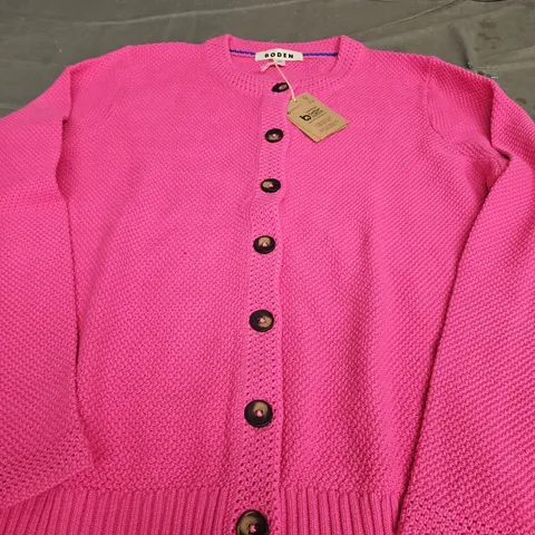 BODEN PINK KNITTED CARDIGAN - MEDIUM