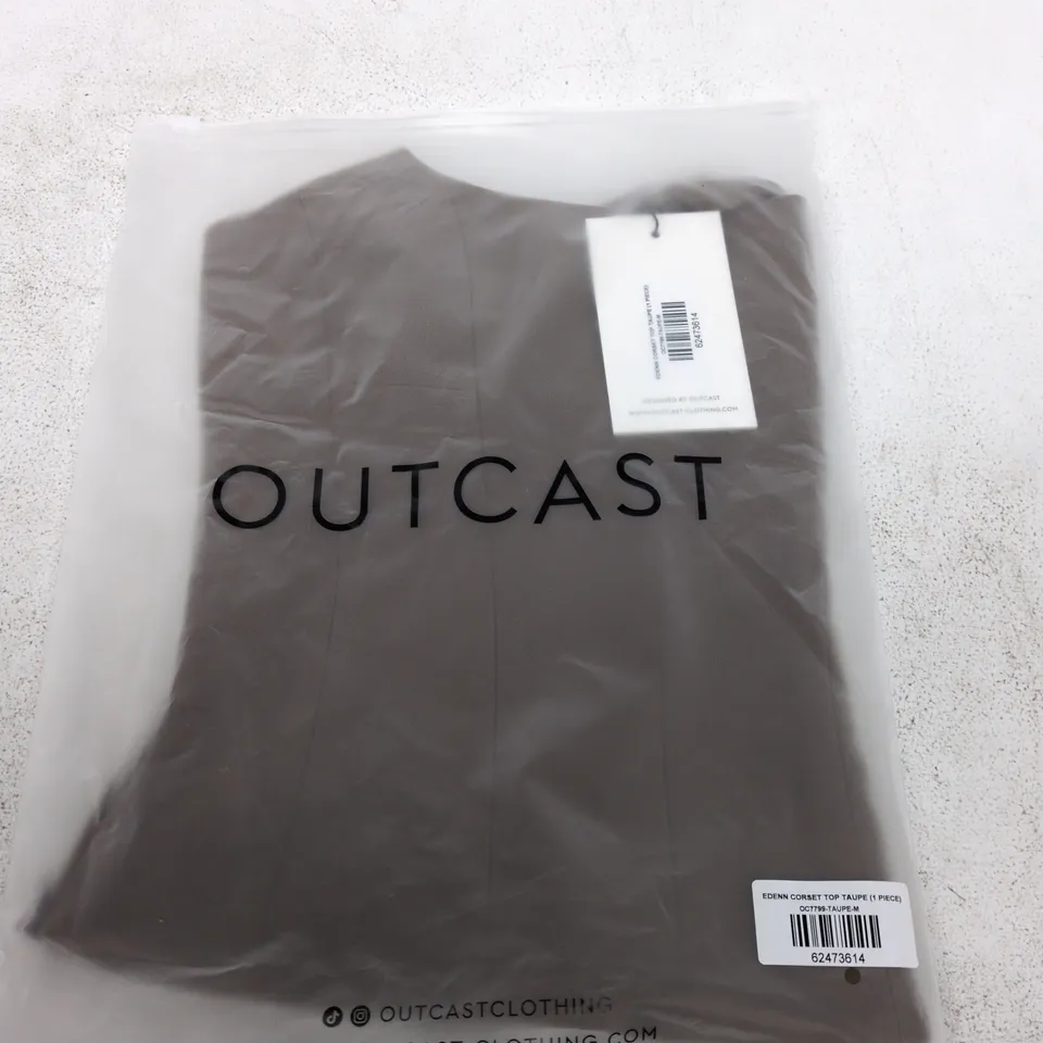 OUTCAST EDENN CORSET TOP TAUPE – SIZE M (1 PIECE)