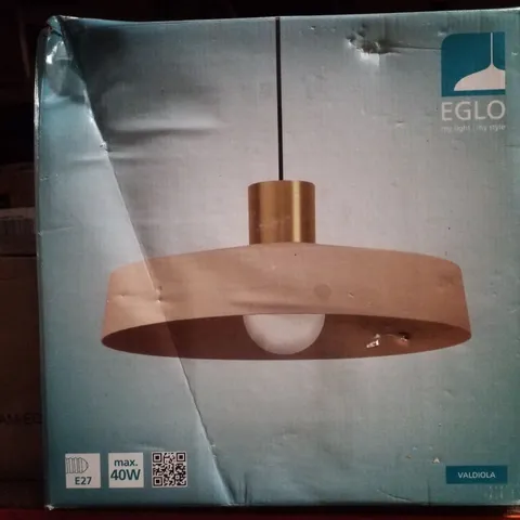 BOXED EGLO VALDIOLA ROUND STEEL PENDANT LIGHT