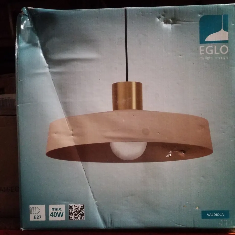 BOXED EGLO VALDIOLA ROUND STEEL PENDANT LIGHT