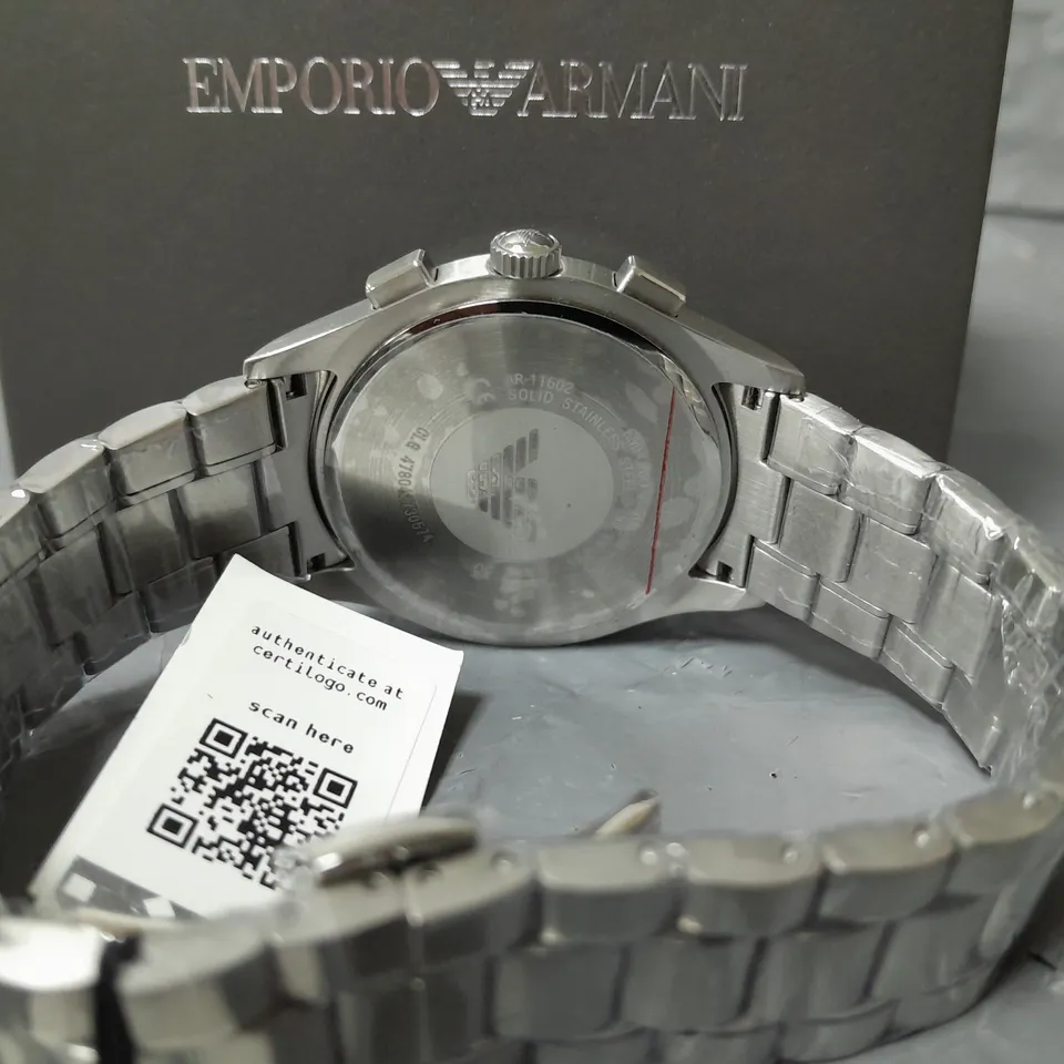 EMPORIO ARMANI MEN'S CHRONOGRAPH, STAINLESS STEEL WATCH