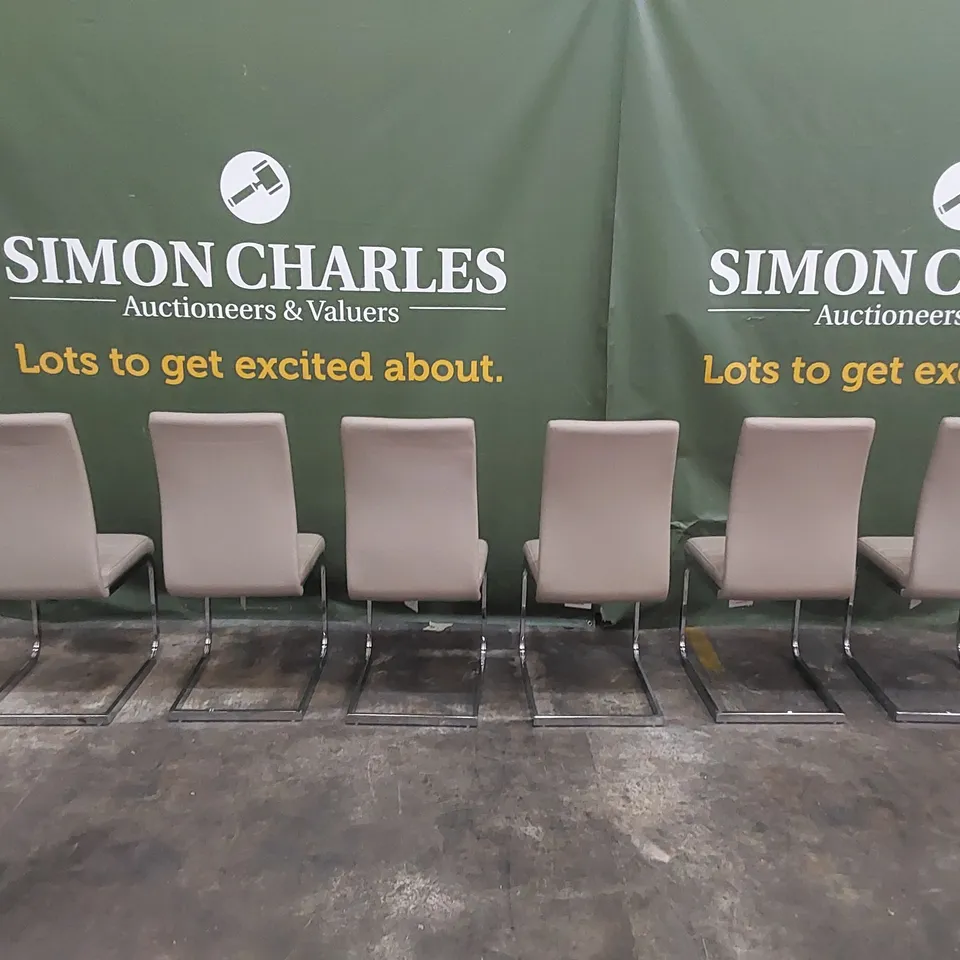 SET OF 6 PERTH LEATHER DINING CHAIRS 