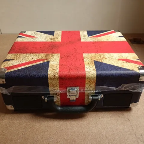 VICTROLA PORTABLE TURNTABLE IN UNION JACK CASE