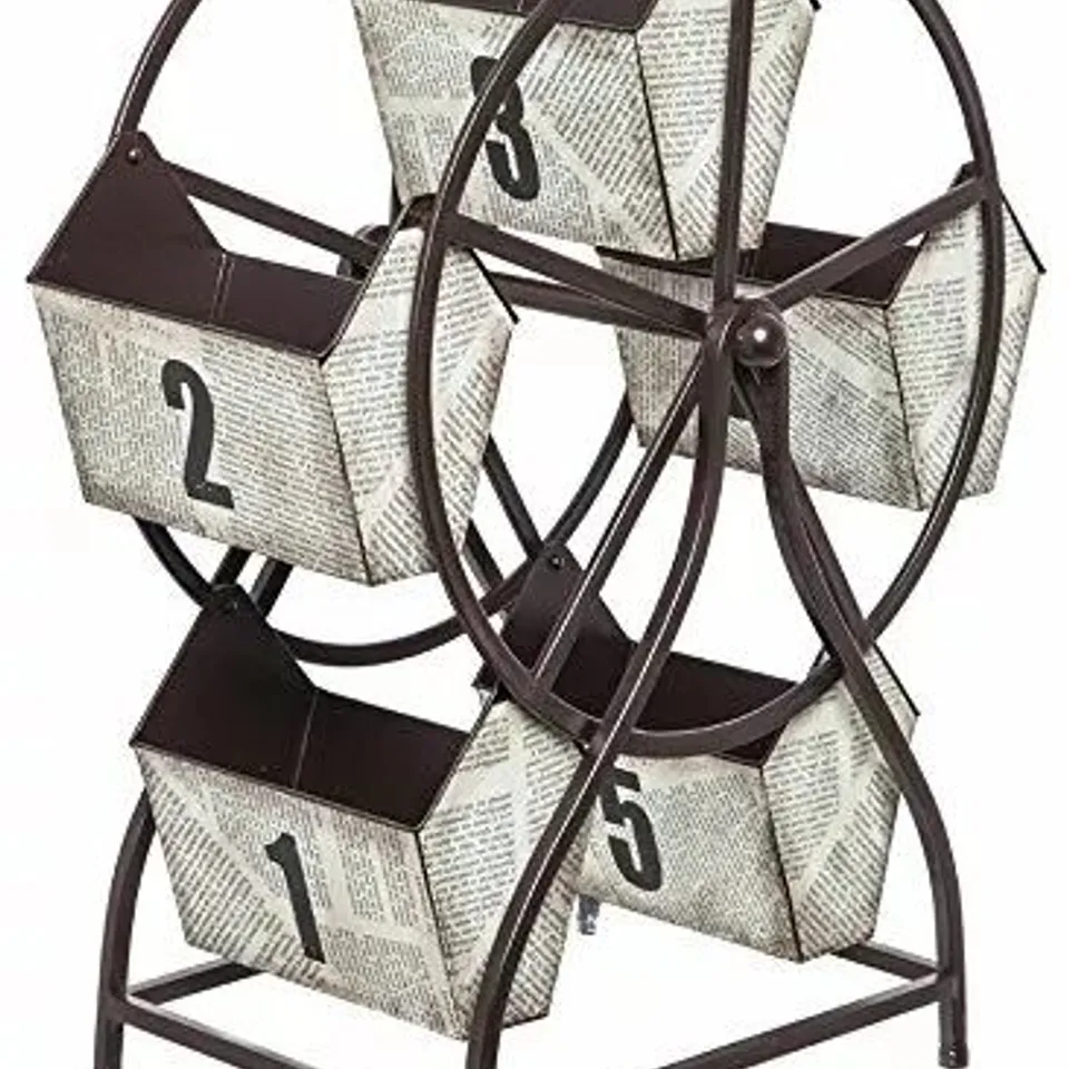 BOXED CAPE CRAFTSMEN BANDITTI REVOLVING FERRIS WHEEL WITH NUMBERED STORAGE BINS