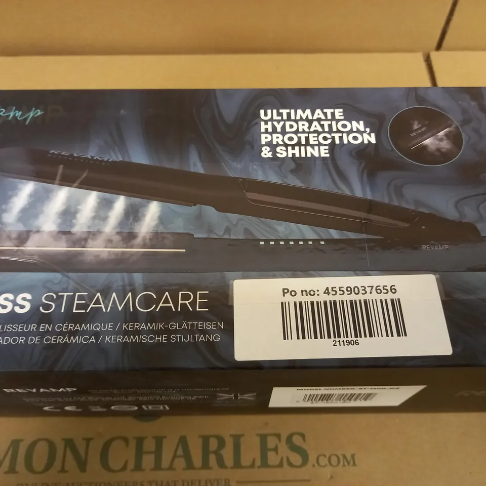 BOXED REVAMP PROGLOSS STEAMCARE CERAMIC STRAIGHTENER 