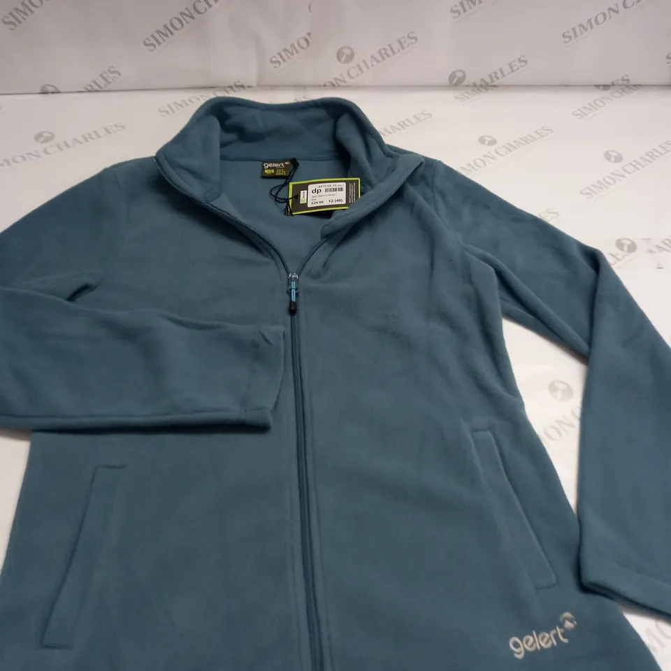 GELERT OTTAWA ZIP THROUGH FLEECE IN BLUE - UK 12
