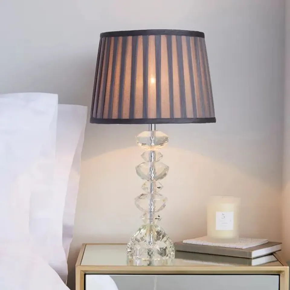 BOXED DORMA GENEVIEVE CRYSTAL CANDLESTICK TABLE LAMP