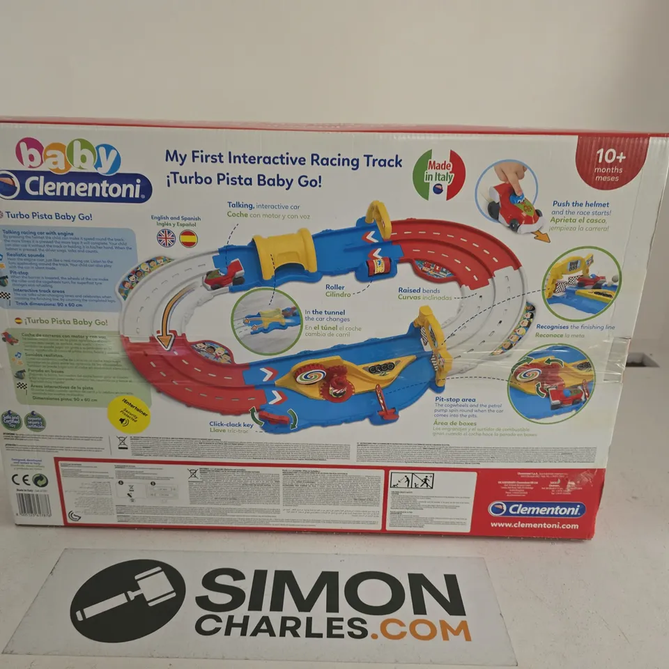 CLEMENTONI MY FIRST INTERACTIVE RACING TRACK – TURBO PISTA BABY GO! (BOXED)