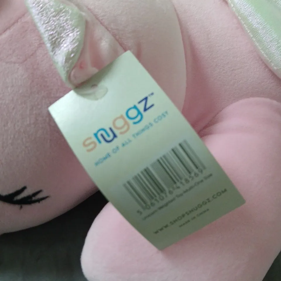 SNUGGZ PINK DRAGON PLUSH TOY WITH RAINBOW TAIL
