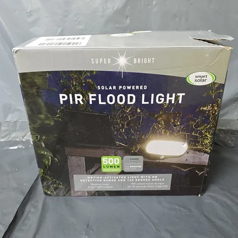 BOXED SMART SOLAR PIR SOLAR SECURITY FLOODLIGHT 500 LUMENS