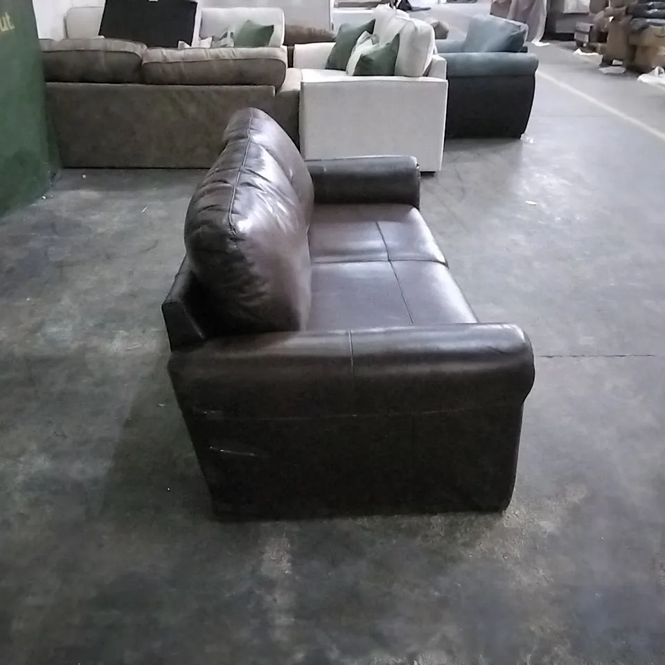 QUALITY DESIGNER ROSEN SOFÁ IBIZA CHOCOLATE BROWN LEATHER TWO-SEATER SOFA